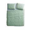 Queen Coastal Beach Embossed Starfish Seashell Seahorse 3-Piece Quilt Set