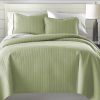 Twin/Twin XLModern Brick Stitch Microfiber Reversible 2 Piece Quilt Set