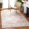 Traditional Persian Style Washable Boho Light Grey Red Area Rug