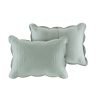 King Size 3 Piece Reversible Scalloped Edges Microfiber Quilt Set