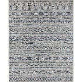 Chevron Coastal Boho Style Indoor Outdoor Area Rug (Color: Blue Grey, size: 2 Ft X 3 Ft)