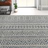 Chevron Coastal Boho Style Indoor Outdoor Area Rug