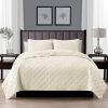 Twin/Twin XL 2-Piece Polyester Microfiber Diamond Quilt Set