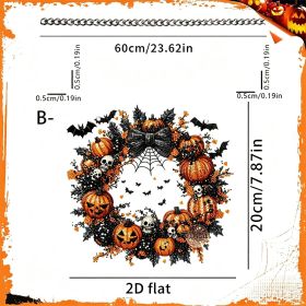 Halloween New Hot Selling Riding Broom Magical Witch Creative Wooden Printing Doors and Windows Garden Hanging Decoration (Color: 31, size: 15*15*0.5)
