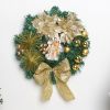 Christmas decorations Scene decoration props Christmas wreath door hanging